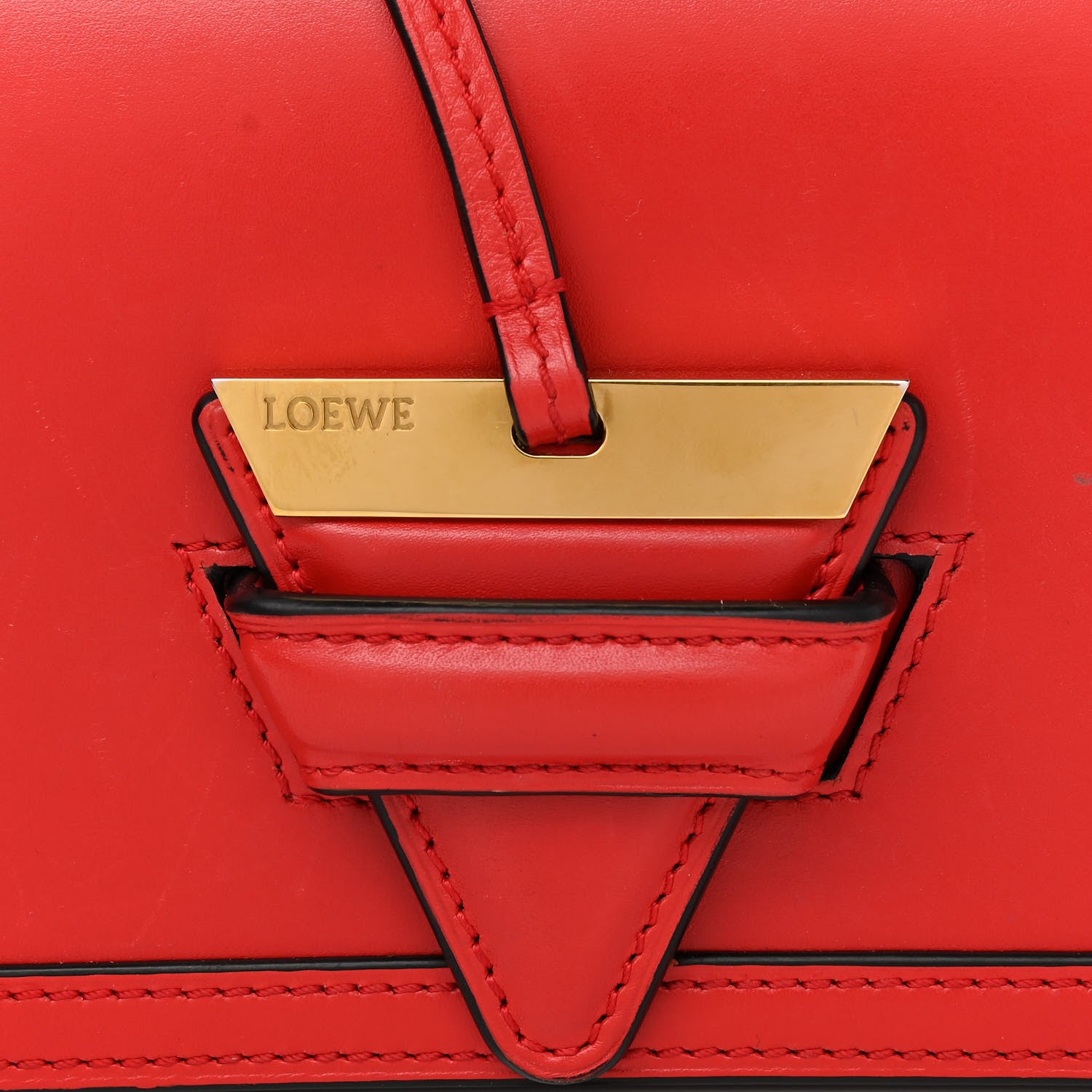 Loewe Calfskin Small Barcelona Shoulder Bag Red 8 of 12