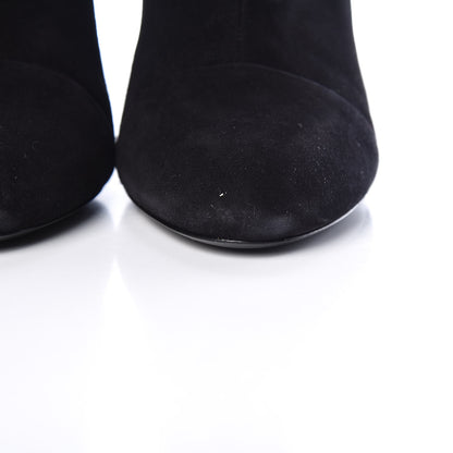 Louis Vuitton Suede Monogram Uniformes Cap Toe Chelsea 80mm Ankle Boots 36 Black 9 of 11