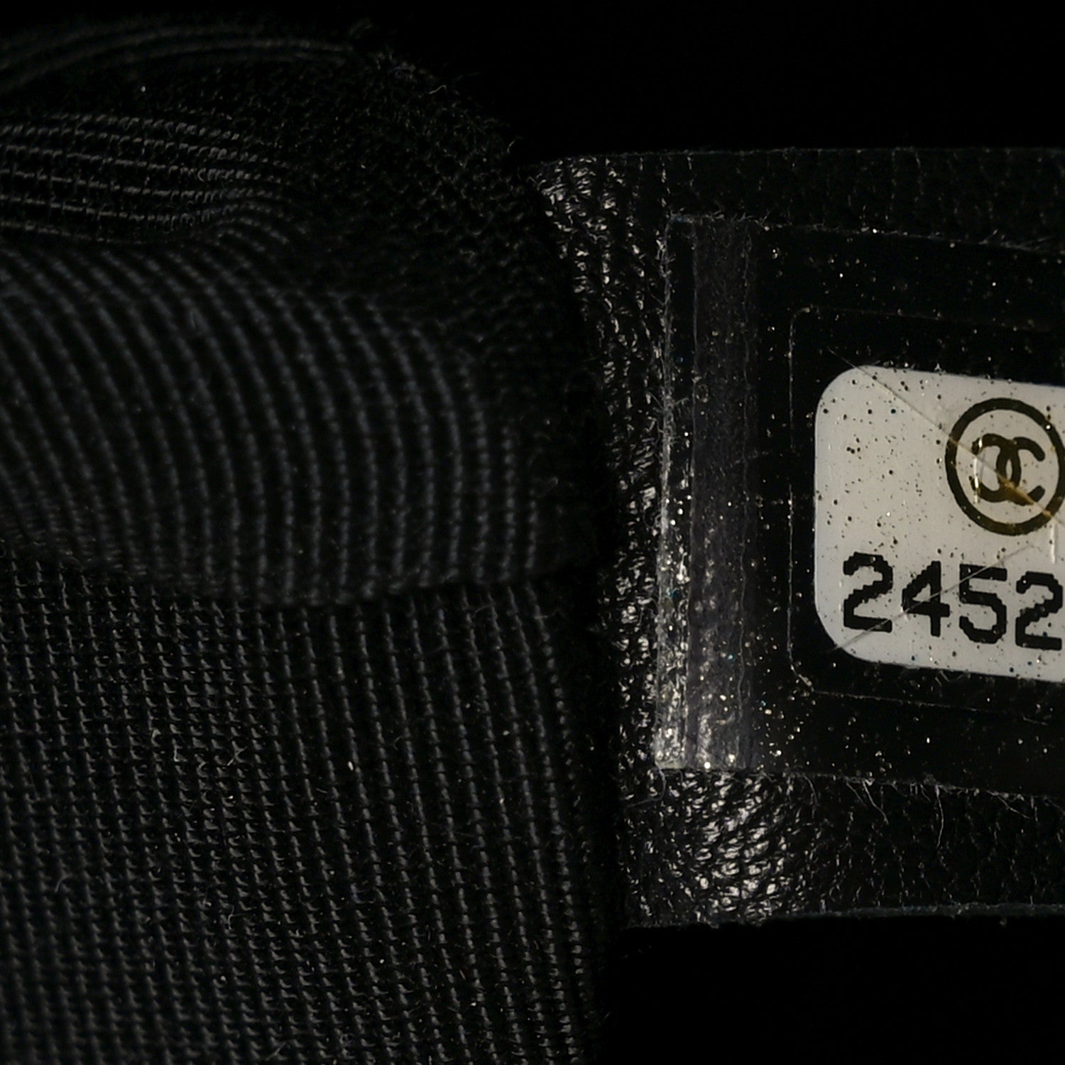 Chanel Sheepskin Chevron Quilted Drawstring Bag Black 7 of 10