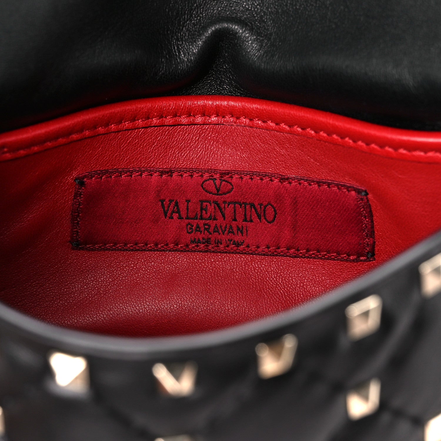 Valentino Garavani Lambskin Small Rockstud Spike Shoulder Bag Black 6 of 12