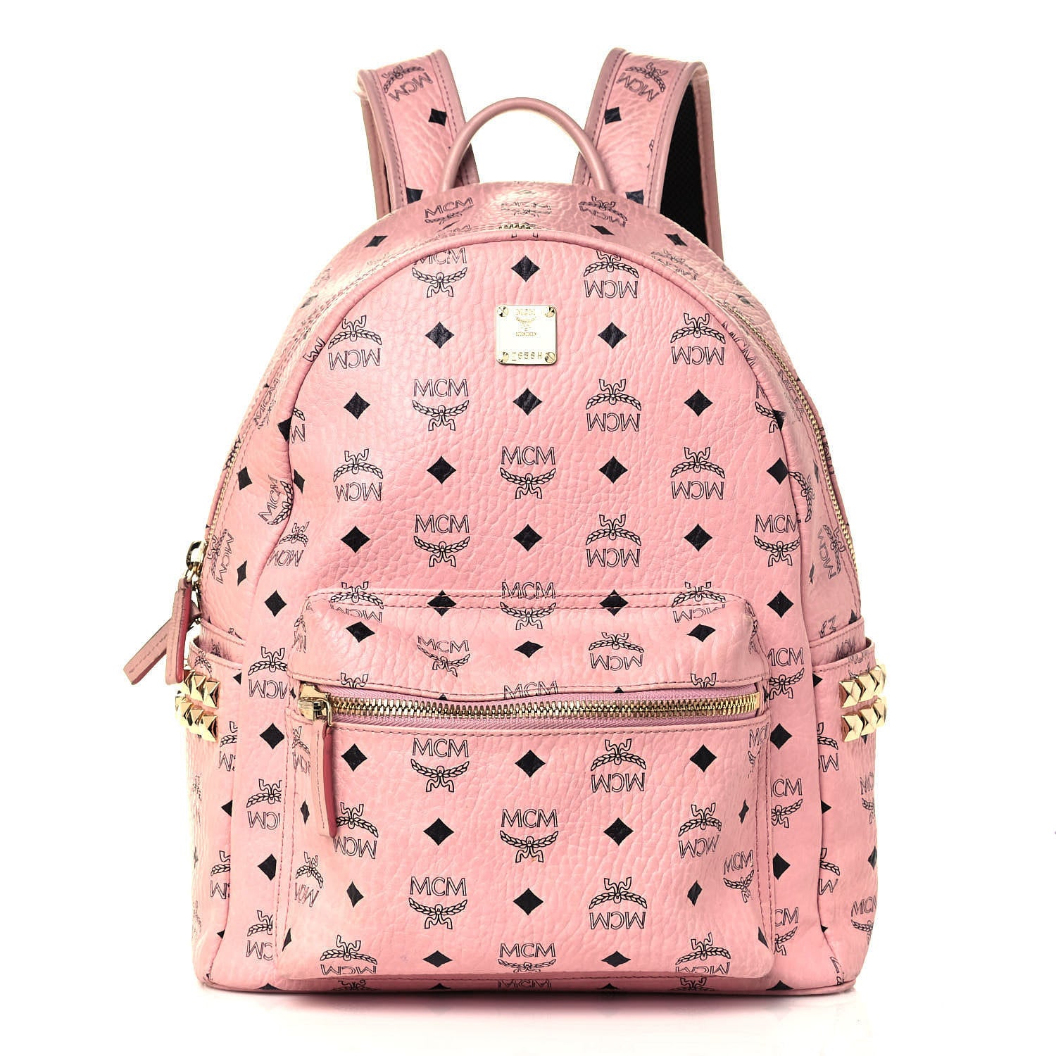 MCM Visetos Small Side Stud Stark Backpack Soft Pink 1 of 12