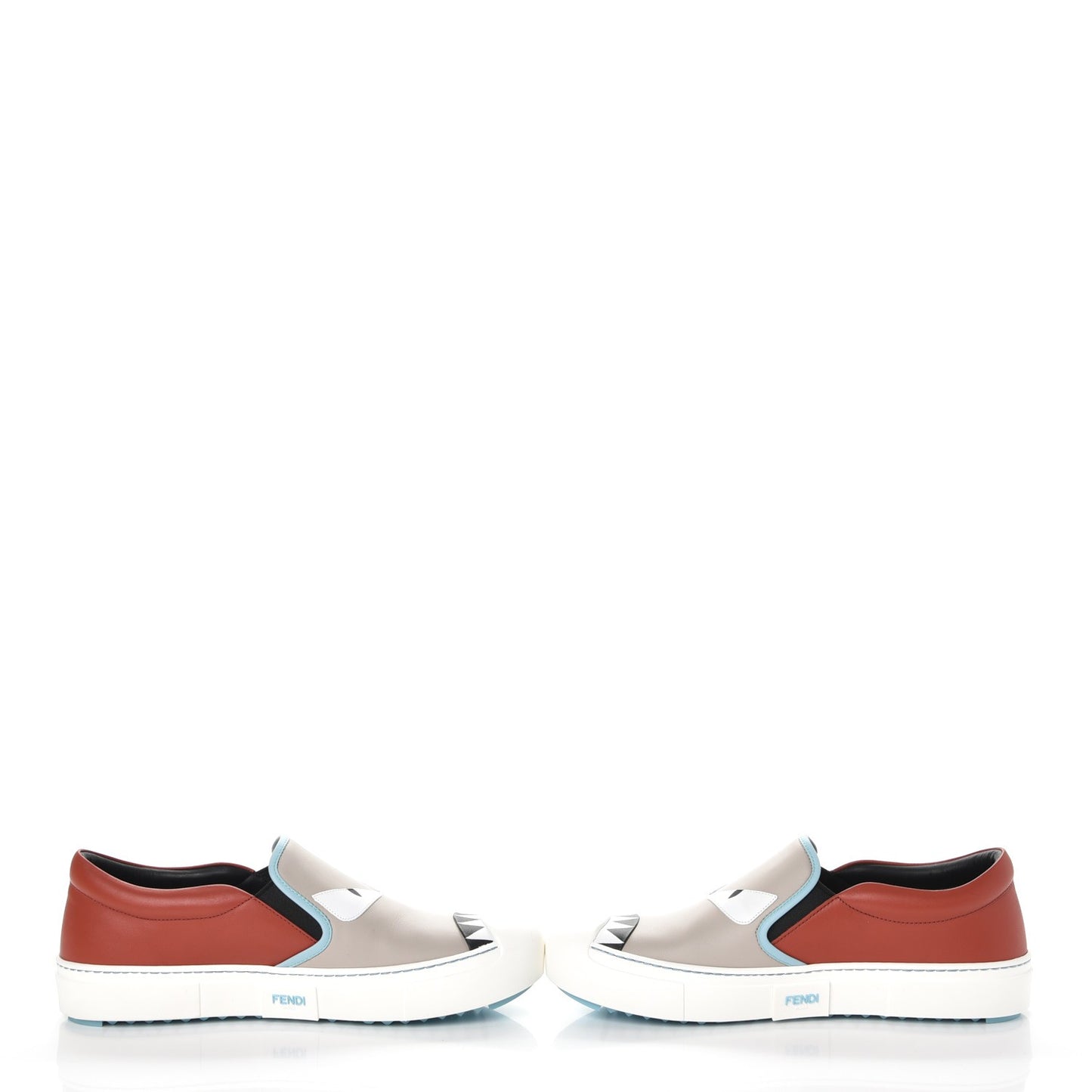 Vitello Elite Calfskin Monster Bug Slip On Sneakers 39 Multi