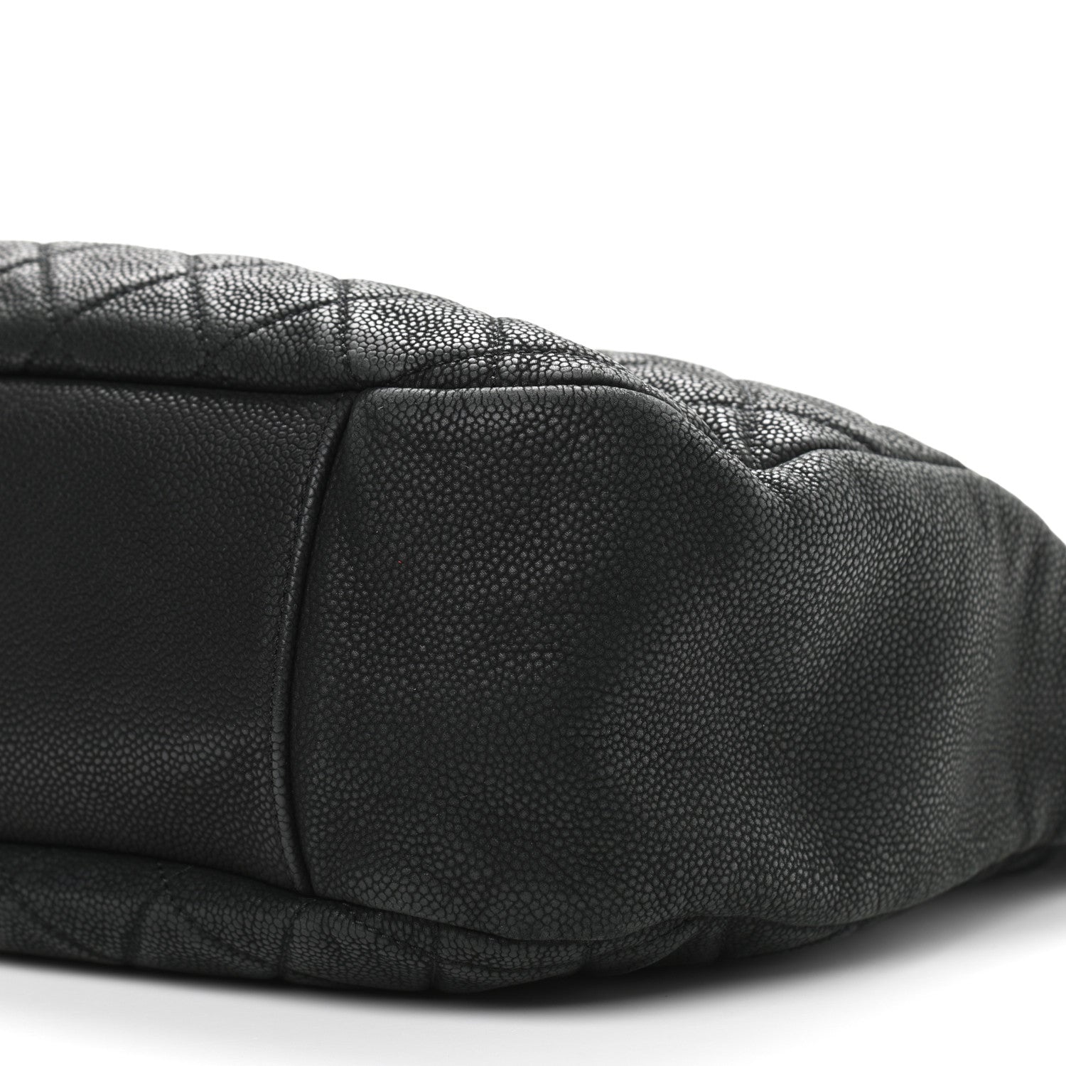 Chanel Iridescent Caviar Quilted Country Chic Hobo Black 10 of 14