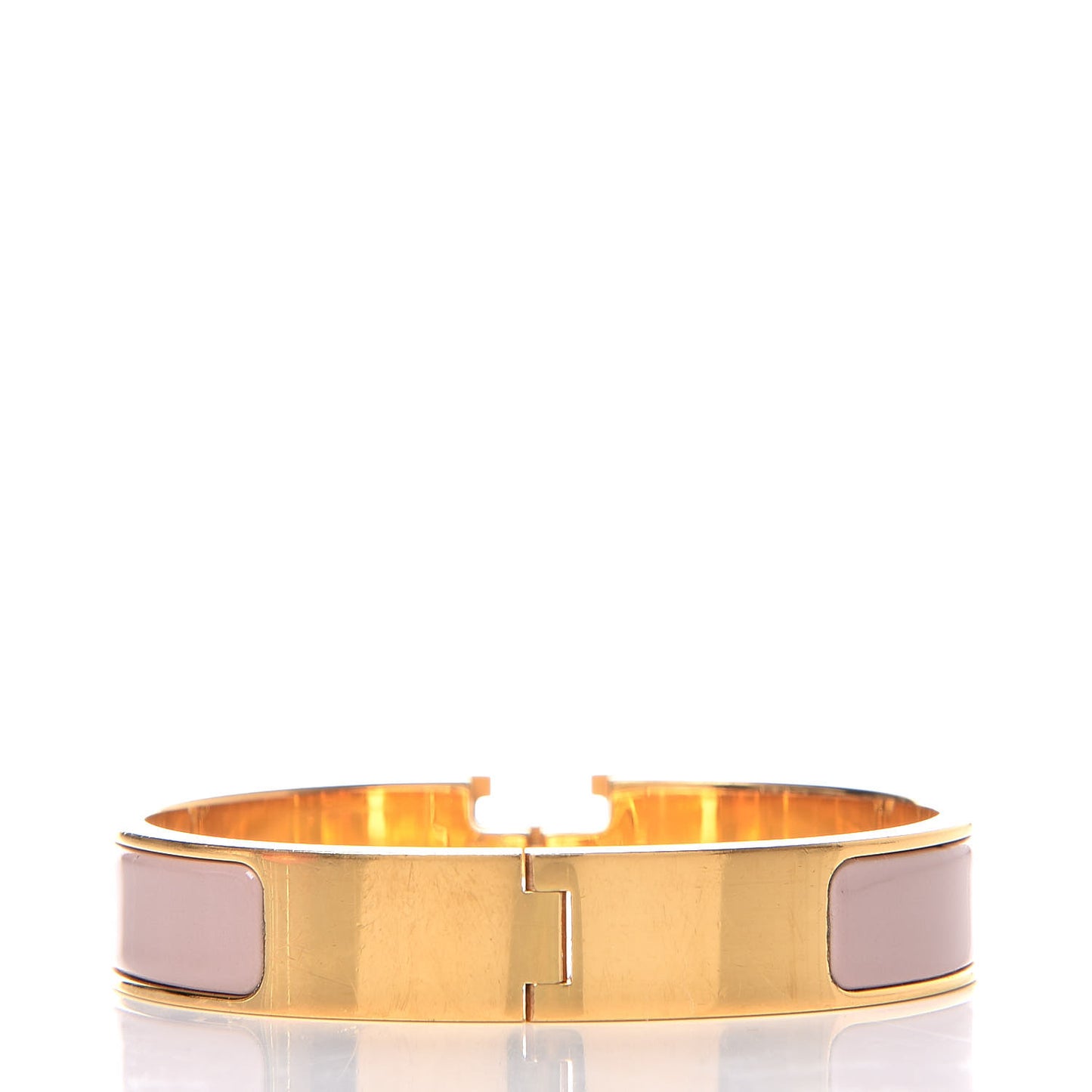 Enamel Clic Clac H Narrow Bracelet PM Beige Nacre
