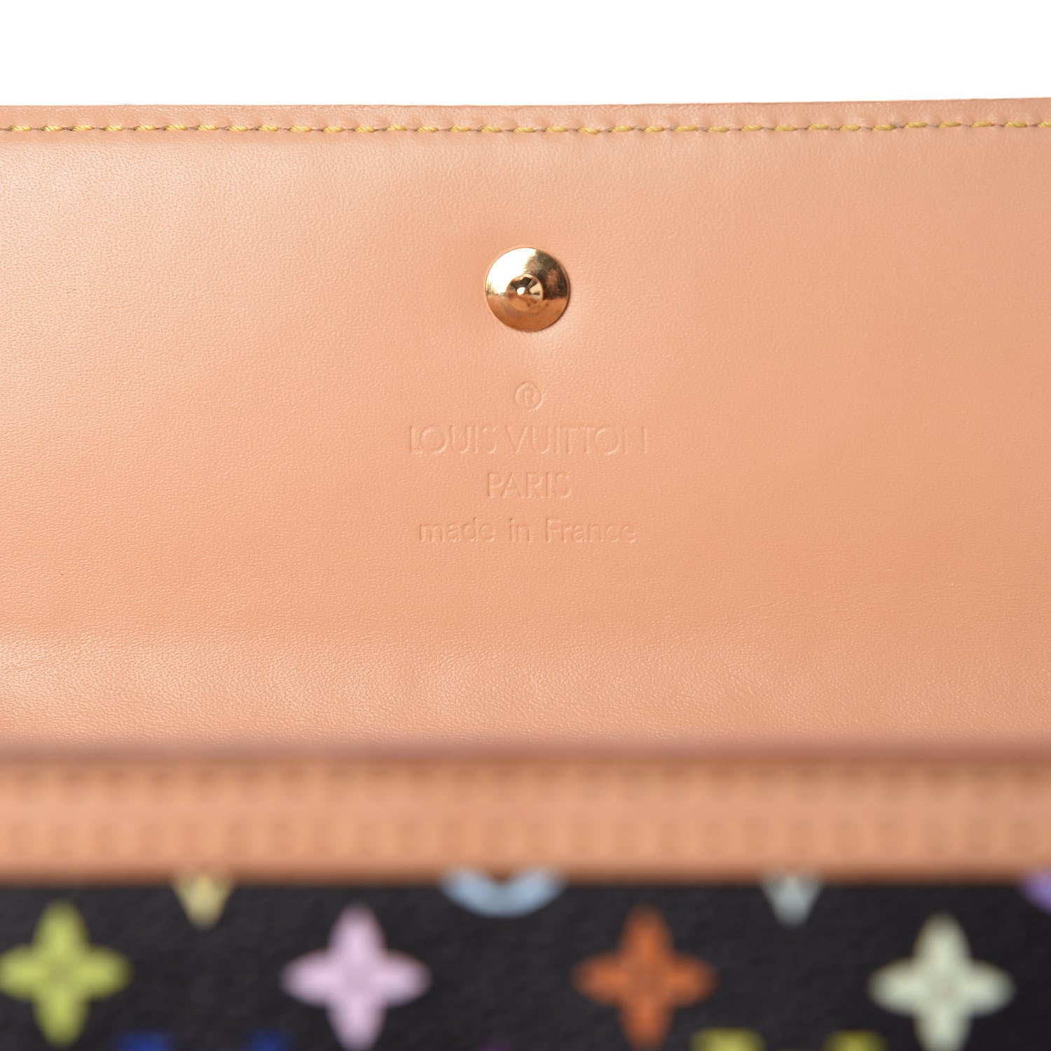 Louis Vuitton Monogram Multicolor Porte Tresor International Wallet Black 6 of 15