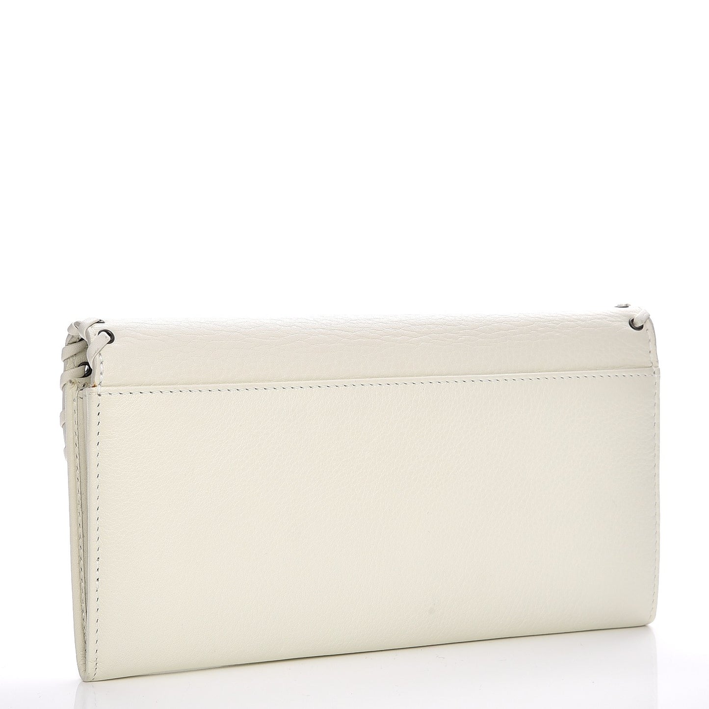 Calfskin Heart Wallet White