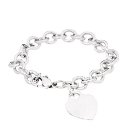 Tiffany Sterling Silver Heart Tag Charm Bracelet 1 of 4