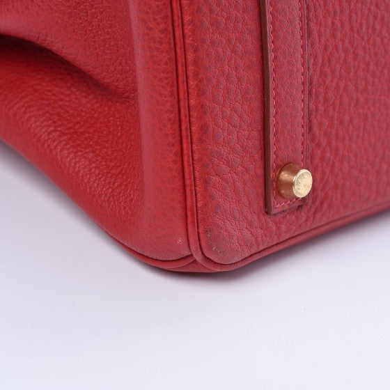 Hermes Buffle Skipper Birkin 35 Rouge Casaque 37 of 41