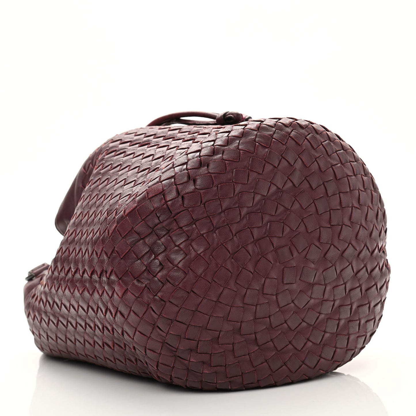 Nappa Intrecciato Drawstring Bucket Bag Opera