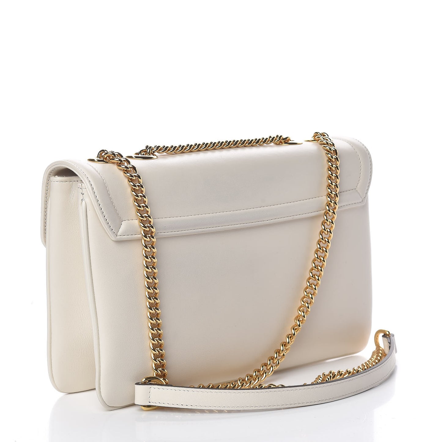 Vitello Palmellato Lux Crystal Medium Rajah Shoulder Bag Mystic White Multicolor