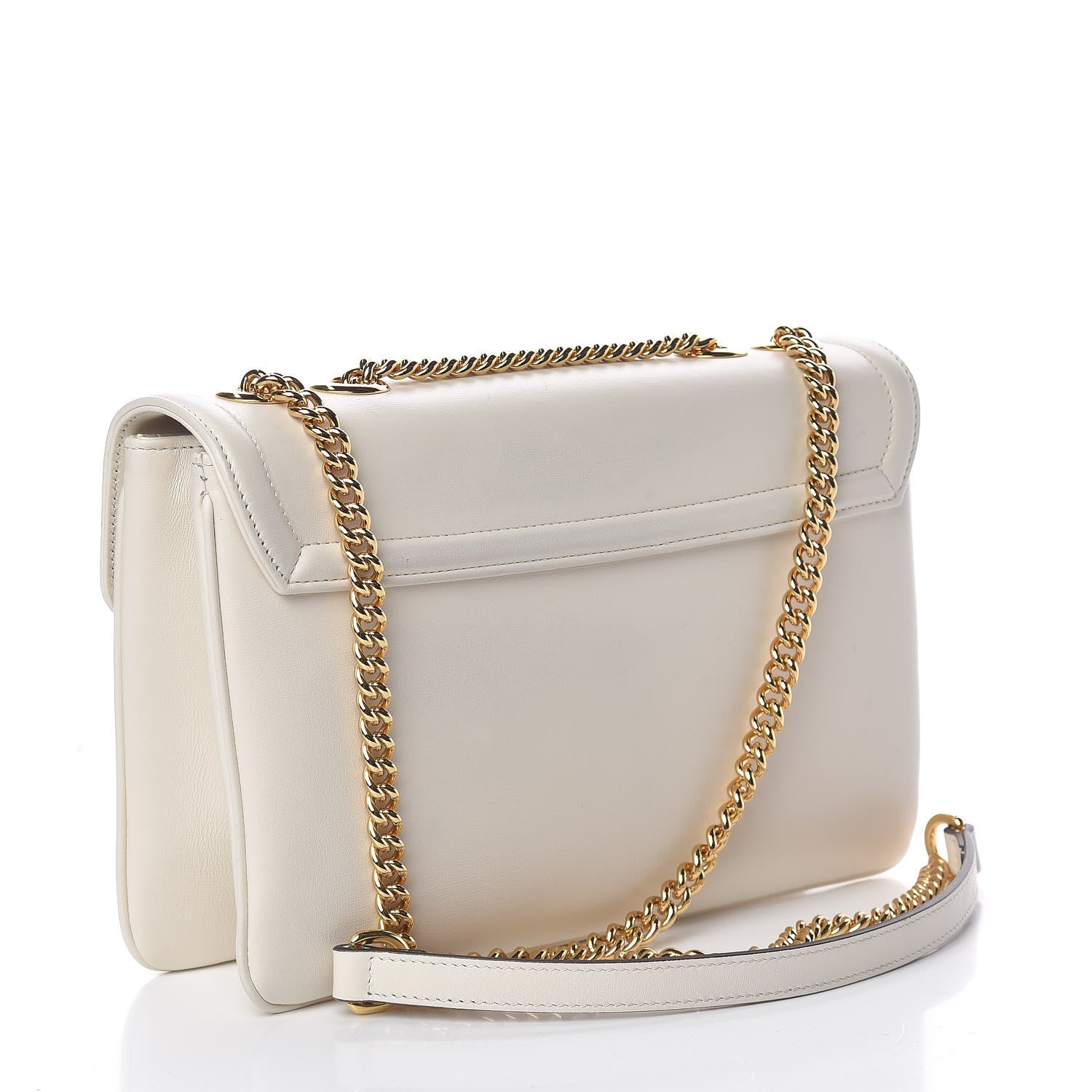 Gucci Vitello Palmellato Lux Crystal Medium Rajah Shoulder Bag Mystic White Multicolor 3 of 19