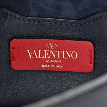 Valentino Garavani Vitello Small Rockstud Demilune Shoulder Bag Marine 6 of 10