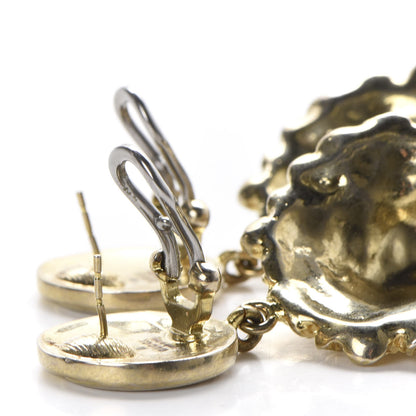 Gucci Interlocking GG Lionhead Earrings Gold 3 of 4