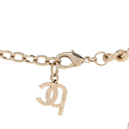 Chanel x Pharrell Williams Crystal Logo Necklace Gold 5 of 6