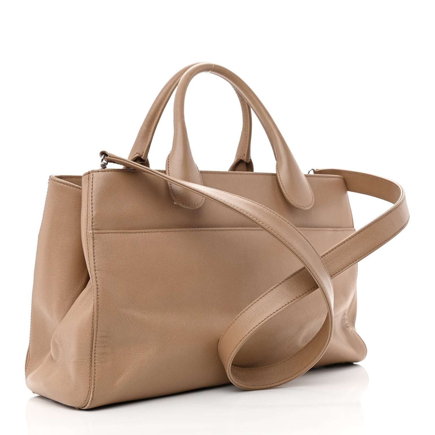 Chanel Caviar Medium Cerf Executive Shopper Tote Beige 3 of 13