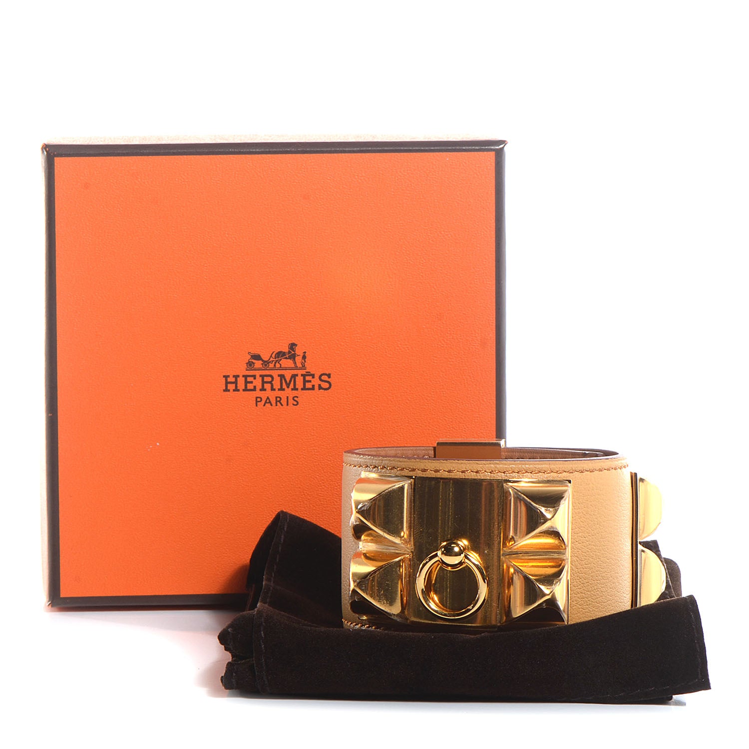 Hermes Swift Collier de Chien CDC Small Bracelet Curry 7 of 7