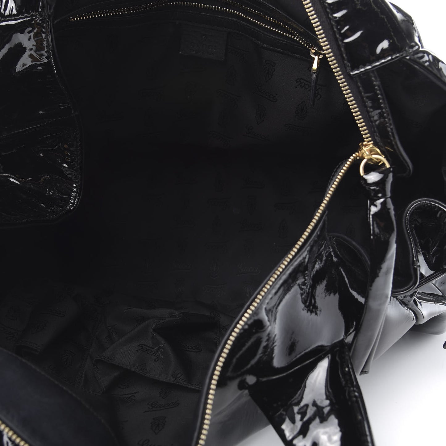Patent Medium Hysteria Top Handle Bag Black