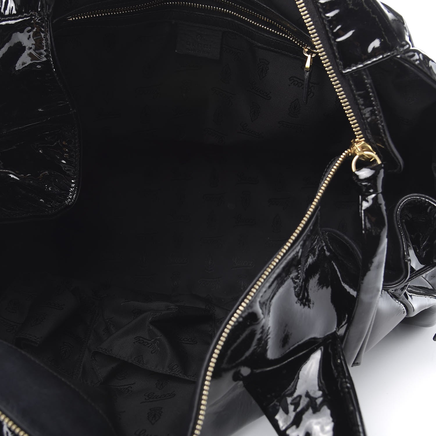 Gucci Patent Medium Hysteria Top Handle Bag Black 5 of 11