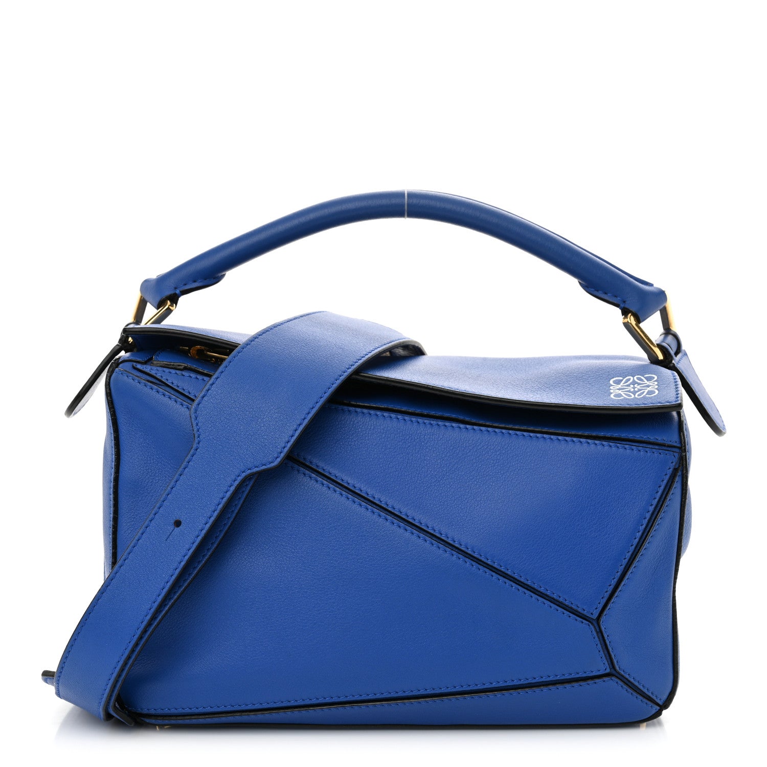 Loewe Calfskin Small Puzzle Bag Electric Blue 1 of 13
