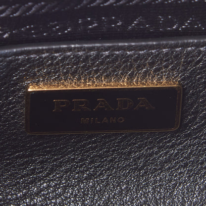 Prada Vitello Daino Cinch Backpack Black 8 of 9