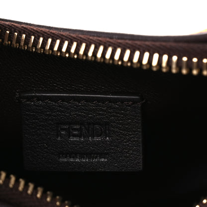 Fendi Sequin Paillettes Shiny Nappa Nano Fendigraphy Hobo Charm Brown 6 of 11