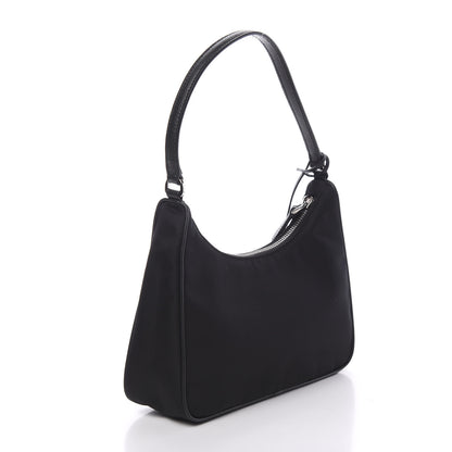 Prada Tessuto Nylon Saffiano Mini Re-Edition 2005 Bag Black 2 of 9