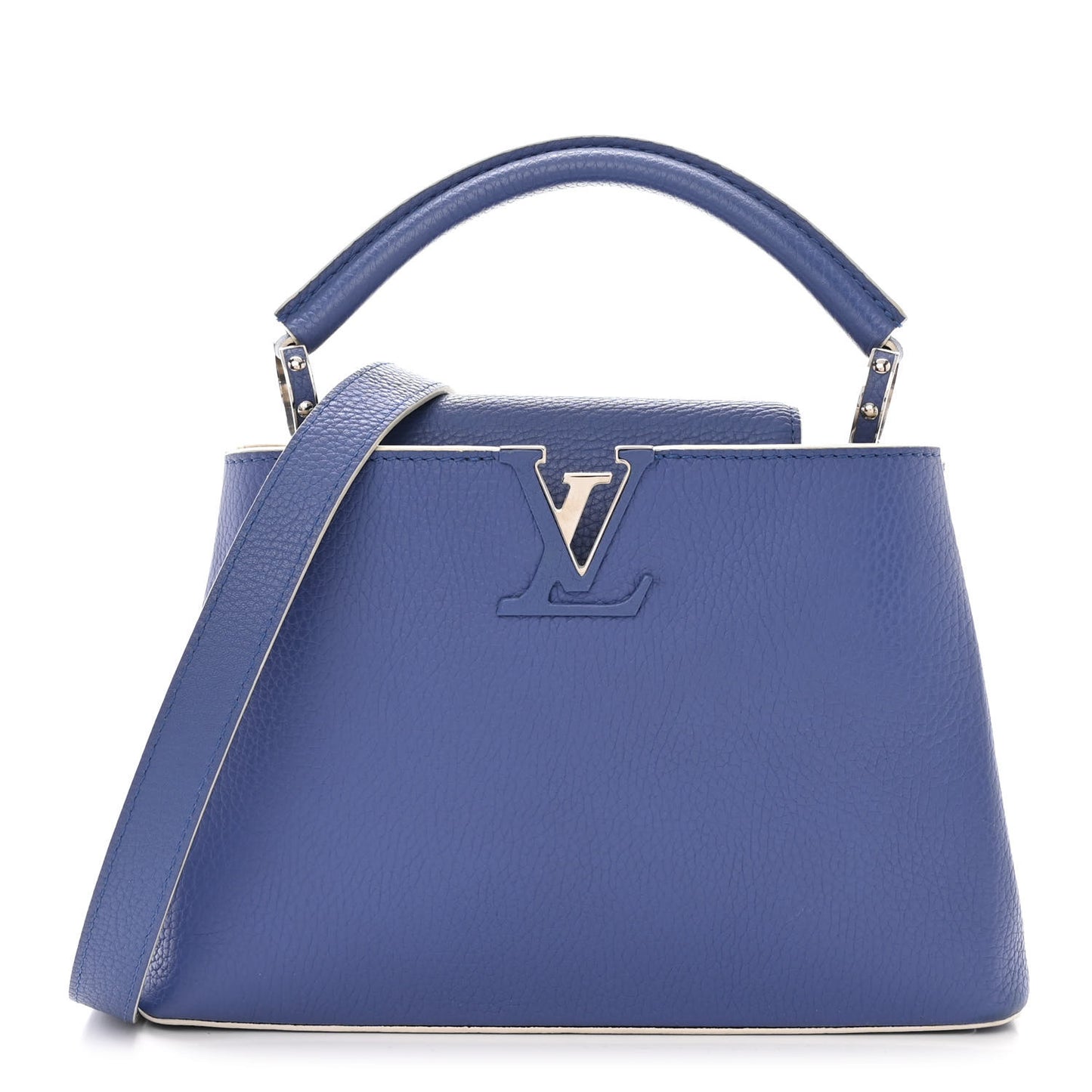 Taurillon Capucines PM Blue White