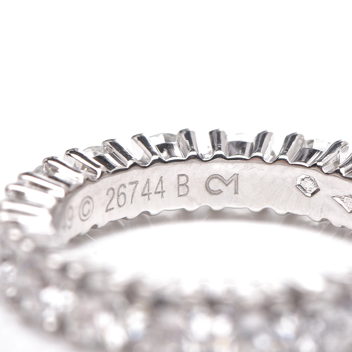 Platinum Diamond 2.81ct Destinée Wedding Band Ring 49 4.75