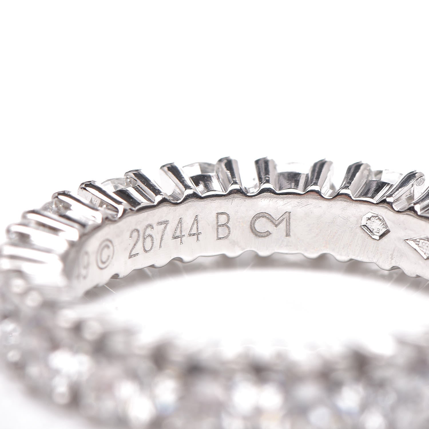 Cartier Platinum Diamond 2.81ct Destinée Wedding Band Ring 49 4.75 6 of 8