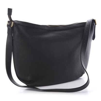 Gucci Grained Calfskin Logo Half Moon Hobo Black 3 of 9