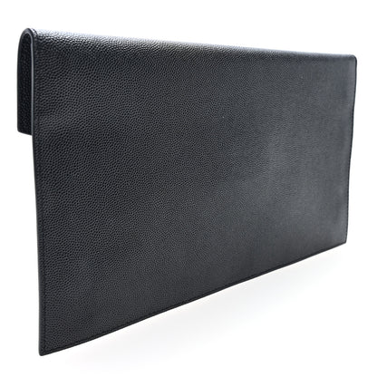 Saint Laurent Grain De Poudre Monogram Uptown Pouch Black 3 of 7