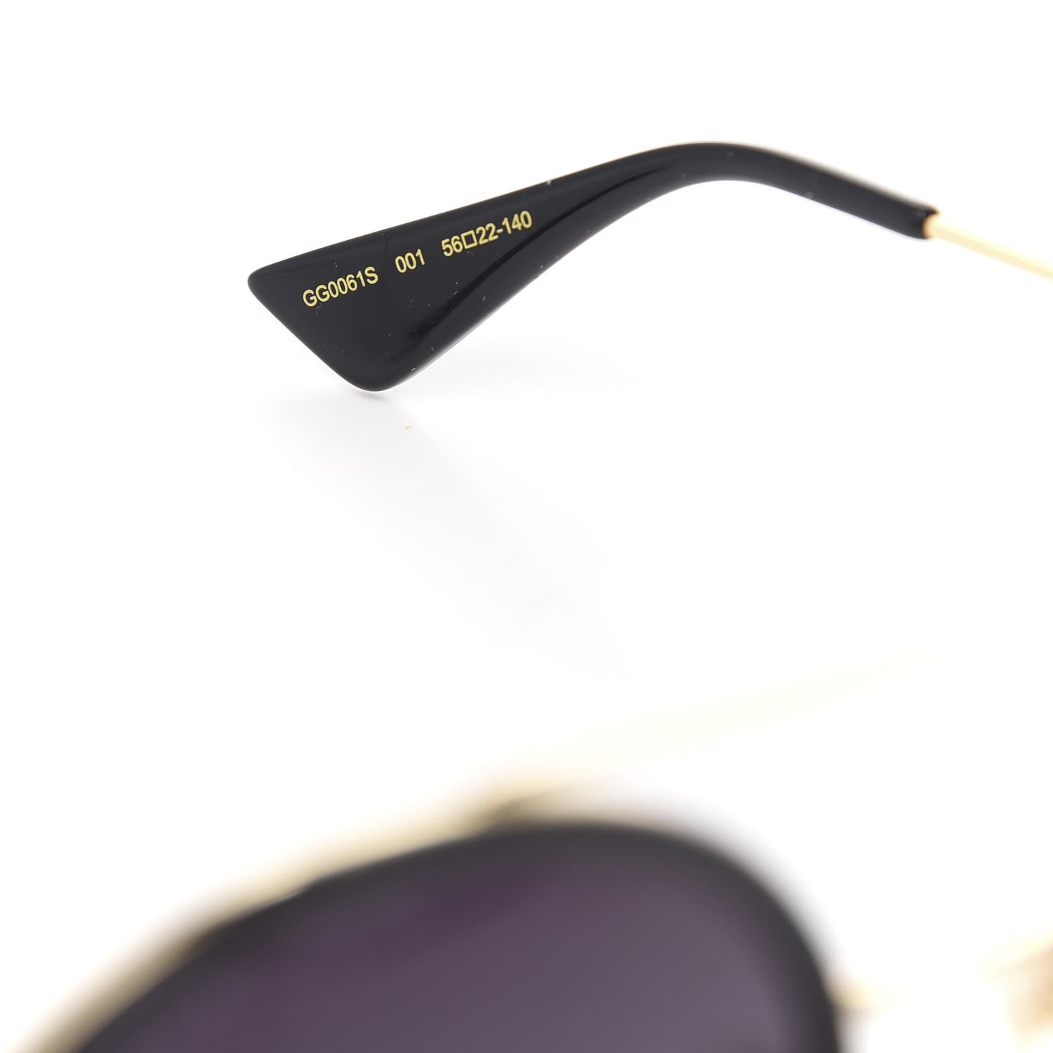 Gucci Round Frame Sunglasses GG0061S Black 5 of 6