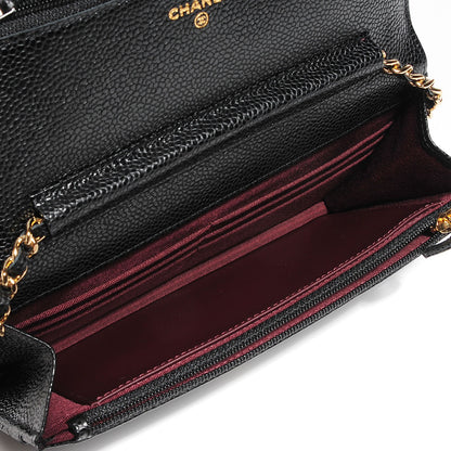 Chanel Caviar Quilted Wallet On Chain WOC Black 5 of 9