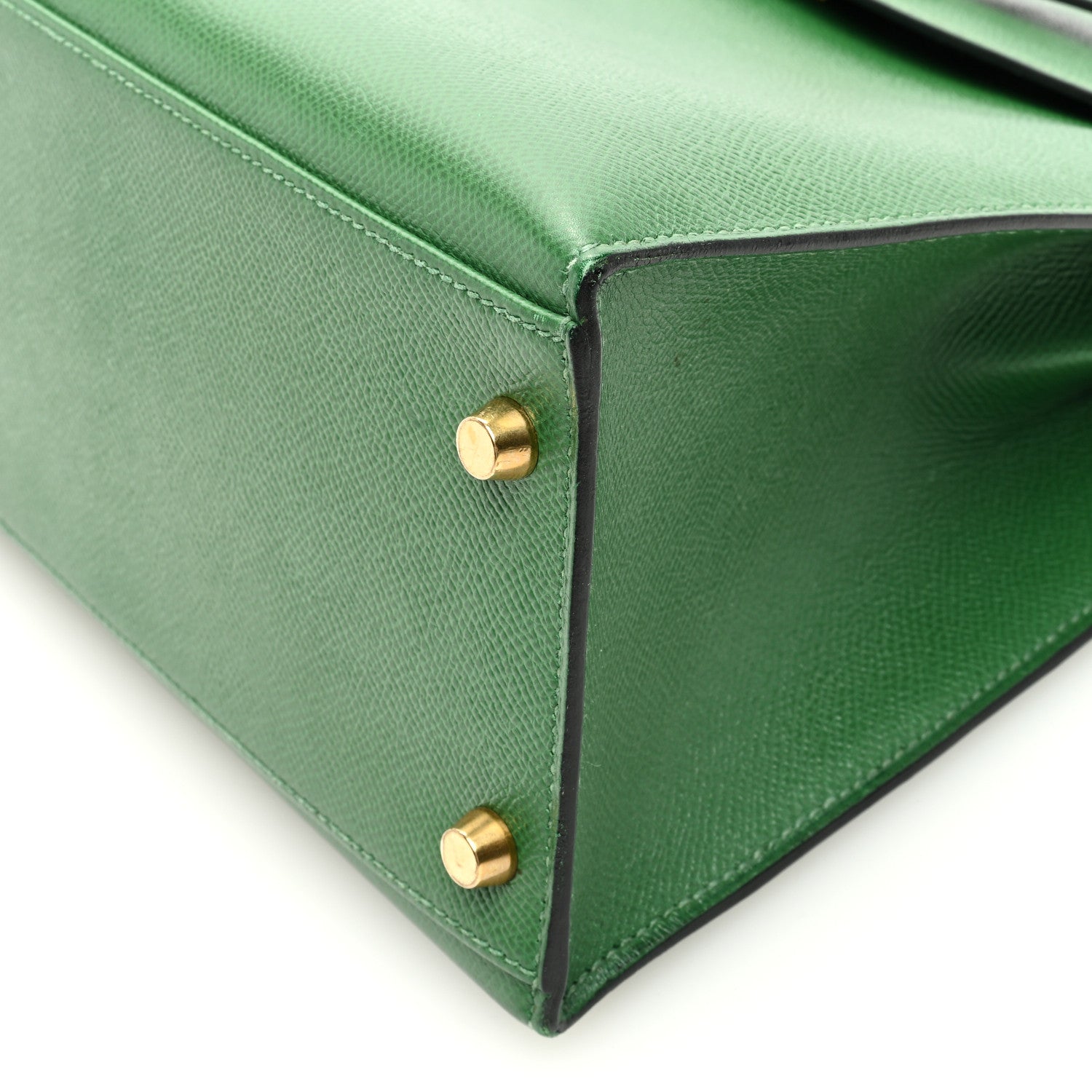 Hermes Courchevel Kelly Sellier 32 Vert Clair 10 of 10