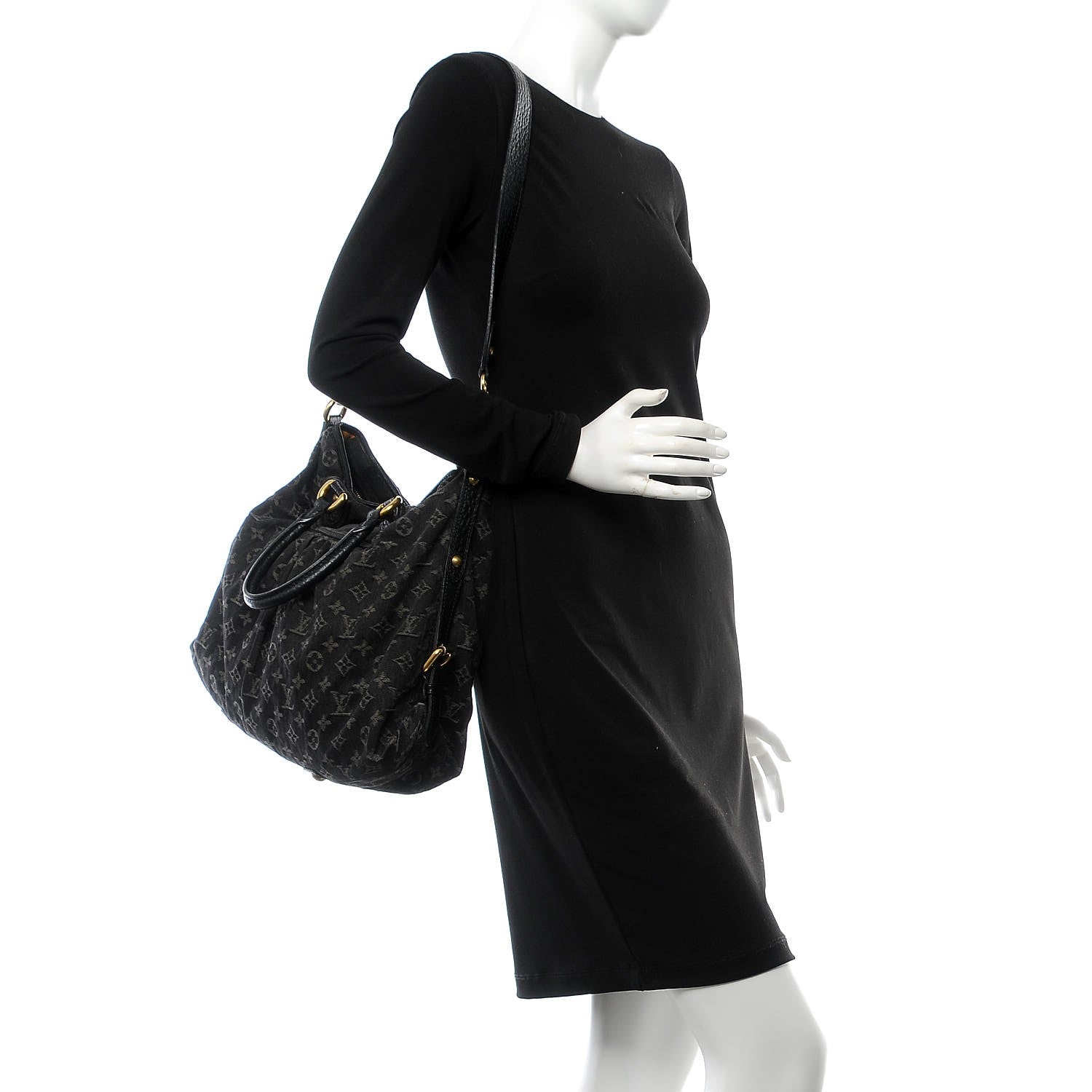 Louis Vuitton Denim Neo Cabby GM Black 2 of 12