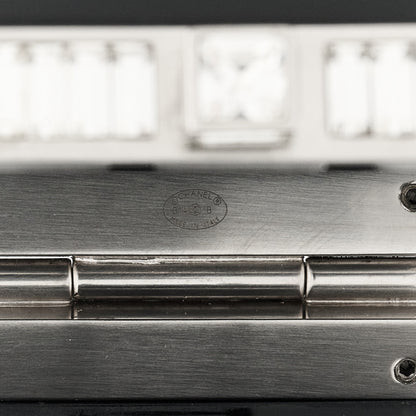 Chanel Resin Baguette Crystal CC Cuff Bracelet M Black 4 of 4