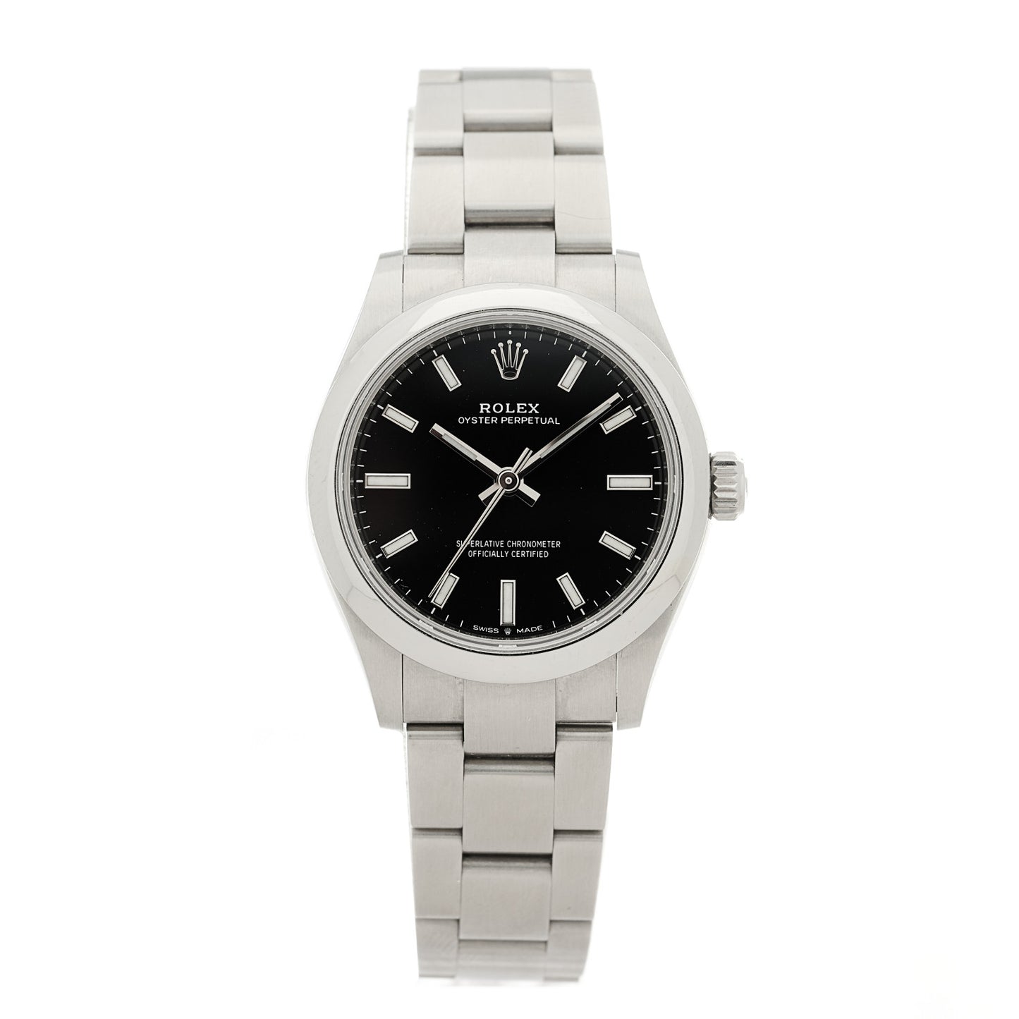 Stainless Steel 31mm Oyster Perpetual Watch Bright Black 277200