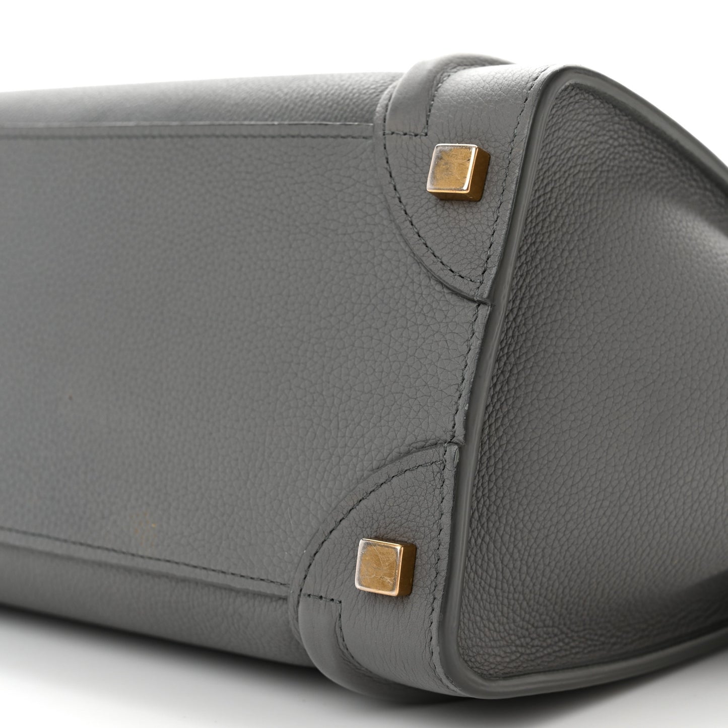 Baby Drummed Calfskin Micro Luggage Kohl