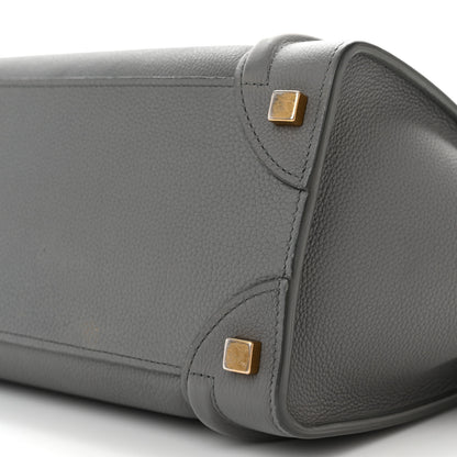 Celine Baby Drummed Calfskin Micro Luggage Kohl 10 of 13