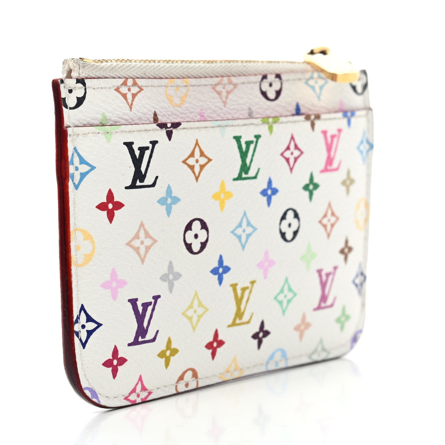 Monogram Multicolor Key Pouch White Litchi