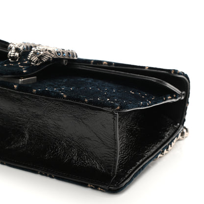 Gucci Velvet Skipper Crystal GG Monogram Small Dionysus Shoulder Bag Blue Beige Black 9 of 9