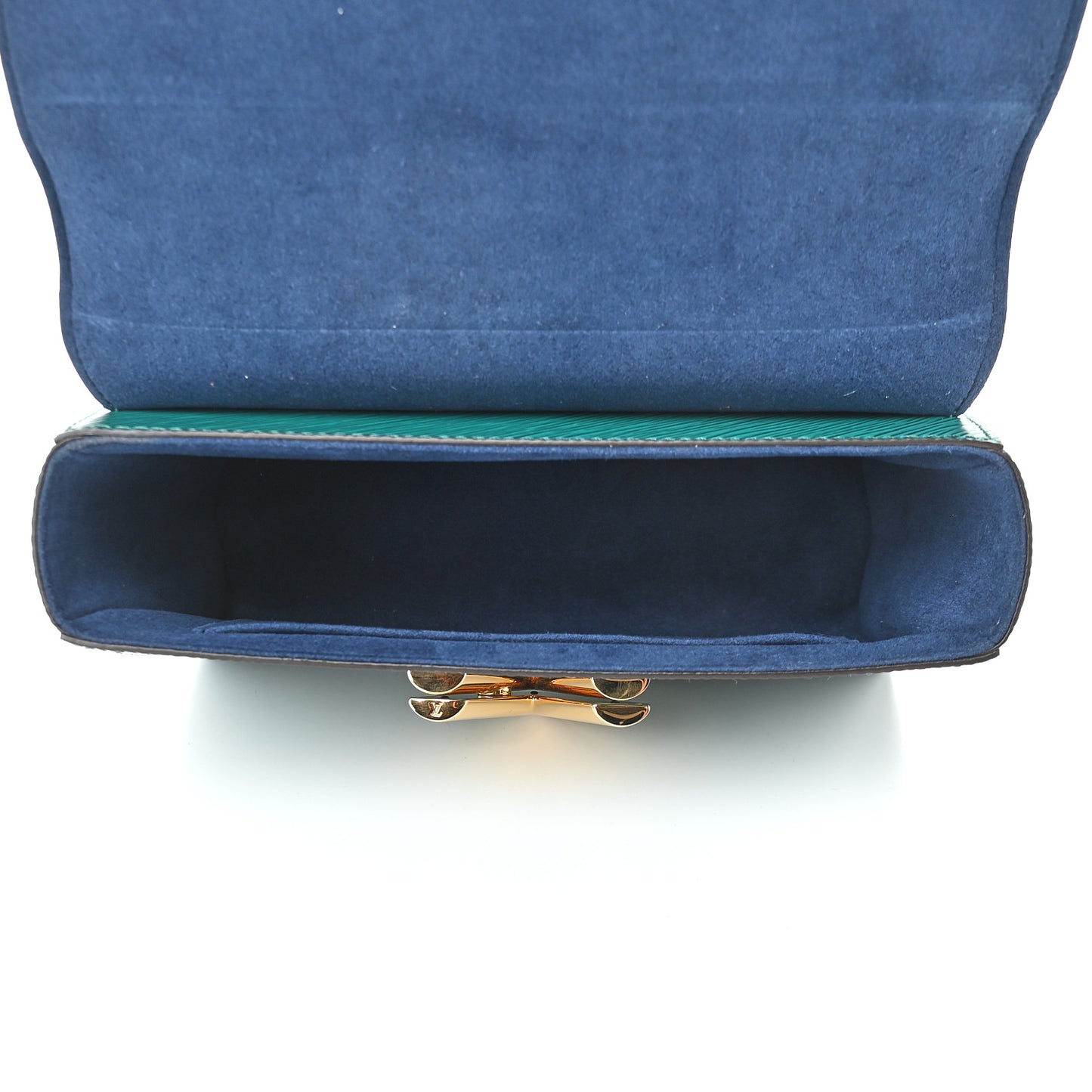 Epi Twist Shoulder Bag MM Emeraude Indigo