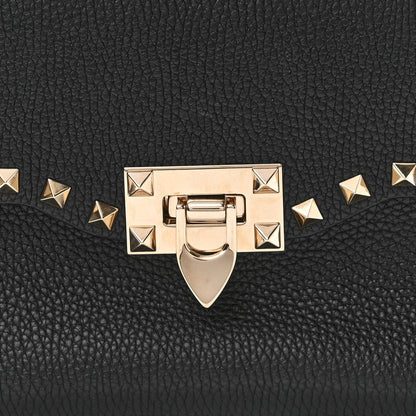 Valentino Garavani Vitello Medium Rockstud Flip Lock Crossbody Bag Black 7 of 9