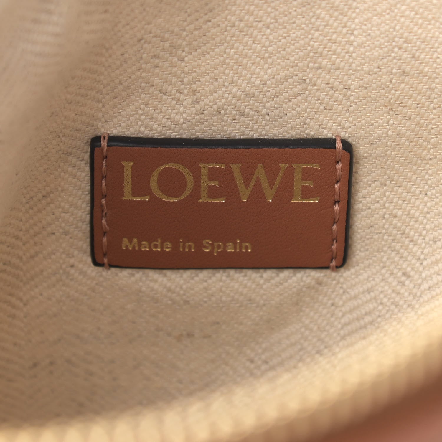 Loewe Jacquard Anagram Calfskin Small Cubi Bag Ecru Tan 6 of 10