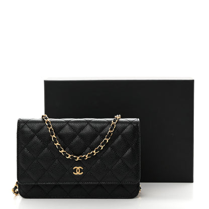 Chanel Caviar Quilted Wallet on Chain WOC Black 11 of 11