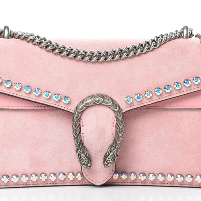 Gucci Suede Crystal Small Dionysus Shoulder Bag Peonia 9 of 13