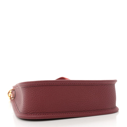 Hermes Taurillon Clemence Amazone Evelyne TPM Rouge H 4 of 12