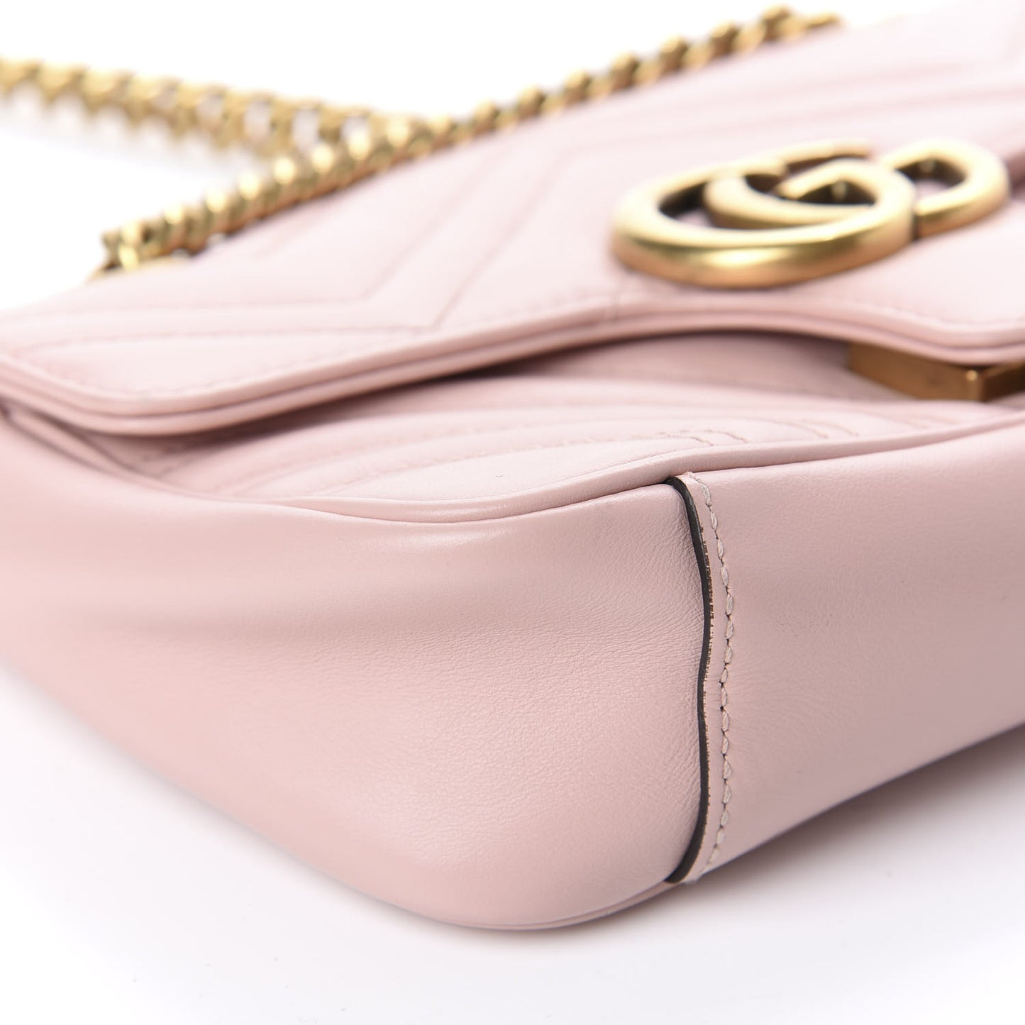 Calfskin Matelasse Mini GG Marmont Shoulder Bag Perfect Pink