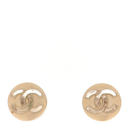 Chanel Metal CC Round Earrings Gold 1 of 4