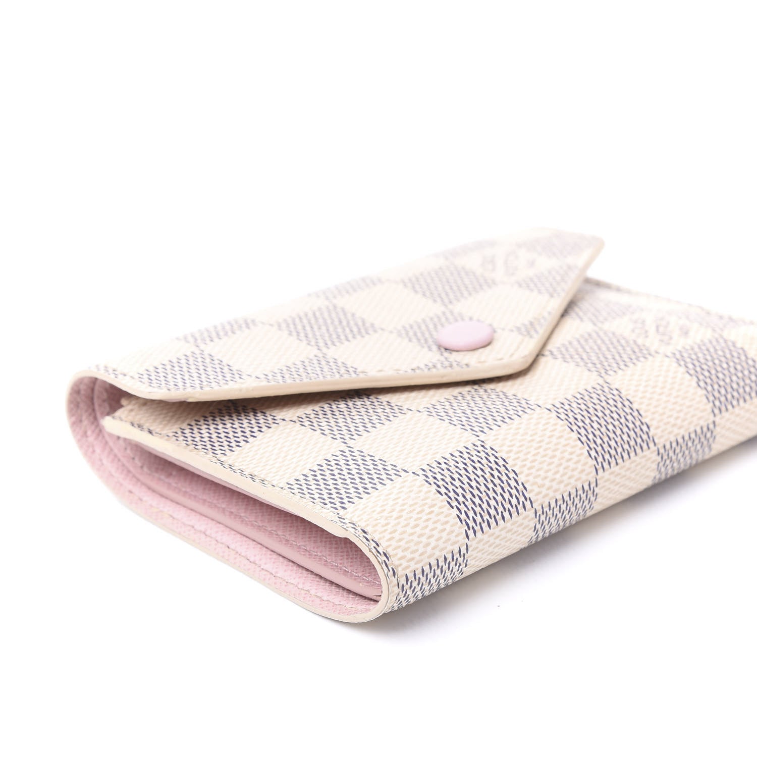 Louis Vuitton Damier Azur Victorine Wallet Rose Ballerine 5 of 9